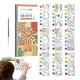 Aquarell-Malstempel für Erwachsene, Aquarellpapier, Aquarell-Malblock aus Malpapier mit Pinsel und Farben, Kunstbedarf, Malblock für Aq-Buch