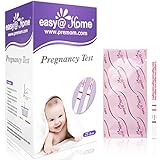 Easy@Home 25 x Schwangerschaftstest Frühtest 10 miu/ml, Empfindliches und Schnelles Test, Frühschwangerschaftstest Streifen mit Genauen und Zuverlässigen Ergebnissen (25 HCG Tests)