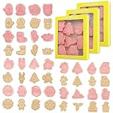 24 Stück Weihnachts Keksausstecher,Ausstechformen Weihnachten 3D,Ausstecher Weihnachten Set,für Motivtorten Tortendeko Kekse Backen Küche Zubehör