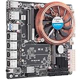 N305 NAS Motherboard, NAS Mainboard, Mini ITX Mainboard mit Intl i3 Prozessor, 4*Intl i226 2.5G LAN 6*SATA3.0 1*DDR5 2*M.2 NVMe 3.0x1, Mini ITX Board mit Lüfter