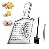 KOOCHUWAH Zester Edelstahl Reiben Set Reibe Raspel Küchenreibe für Zitronen Ingwer Gemüse Käse Parmesanreibe Zitronenreibe Käsereibe Profi Hobel Küche Pinsel