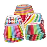 MOLUCKFU 500 Stück Dessertschalen Aus Papier Muffinform Muffinförmchen Liner Muffinblech Fondant Kuchenform Etagere Mit Kuppeldeckel Tulpe Cupcake-ständer Muffins Zinn Pergamentpapier