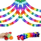 Faschingsdeko Girlanden Fasching Dekoration Karneval Bunte Deko Girlande Partydeko Geburtstag 8 Stück Papiergirlande Faschingsgirlanden 3 M Faschingsdekoration Karnevalsdeko Faschingsgirlande