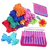 DOITOOL 1Satz Webstuhl Strickset Für Farben Loom Bänder Nachfüllset Mit Elastischen Schleifen Und Webrahmen Für Bastelprojekte Für Anfänger Und DIY Fans