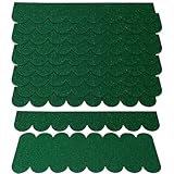 Dachpappe für Vogelhaus Selbstklebend Dachpappe Wasserdicht Mini Dachschindeln für Vogelhaus Nistkasten Hasenstall Insektenhotel (Grün)