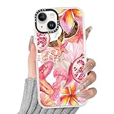 Yoedge Transparent Handyhülle für iPhone 14/iPhone 13 Hülle, Aesthetic Hibiskus Blumen Meerestier Frucht Sommer Muster Design Mädchen Geschenk Schutzhülle, Silikon Case Cover für iPhone13 6,1',Summer
