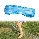 Miayical Gummitwist Kinder für Hüpfspiele, Hüpfgummi 5m lang Gummi Twist, Indoor und Outdoor Spielzeug, Gartenspiele Kinder, Regenbogen Band, Geschenk für Mädchen & Junge, Blau
