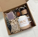 Entspannungs-Geschenkbox-Set mit Kerzen, Handtuch und Karte, perfekt für Frauen (Braun)