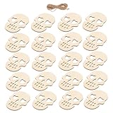 DOITOOL 20 Stück Holz Anhänger Halloween Süßigkeitenhalter Dekorationen Sensenmann Bündel Halloween Dekoration Lichter Türgrube Halloween Mini Ornamente Skelett