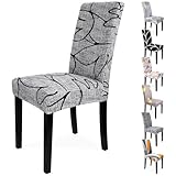Zindoo Stuhlhussen 4er Set Groß Stretch Stuhlbezug, Graffiti Modernes Muster Abnehmbarer Waschbar Stuhl Hussen für Schlafzimmer, Wohnzimmer, Esszimmerstühle