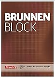 Brunnen 1052729 Briefblock / Schreibblock / Der Brunnen Block (A4, rautiert, 50 Blatt, 70 g/m²), weiß