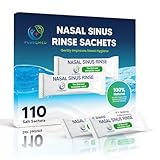 Nasenspülsalz 110 Beutel – 100% Natürliches Meersalz für Nasendusche & Neti-Topf – Gegen Nasennebenhöhlenentzündung, Allergien & Erkältung – Isotonisch & Konservierungsfrei PLUSQMED
