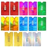 XUZOPIM 14 Pieces RFID Card Holder, RFID Kartenhülle RFID Blocking Sleeves Credit Card Case RFID Blocking Card Sleeves Colorful RFID Id Card Protector Anti-Theft Credit Card Wallets for Women Men