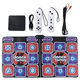 Fabater Tanzmatte, Leuchtendes Tanzpad, Tanzbodenmatte für Zwei Benutzer mit Kabellosem Griff, Musikalische Elektronische Tanzmatten, 63 Spiele Dancing Pad für TV PC, Faltbar
