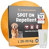 Spot On Repellent - 3 Tuben - Gegen Flöhe, Zecken, Läuse - Für Katzen und Hunde - Zum direkten Auftragen auf die Haut - Zeckenschutz Katze - Zeckenschutz Hund - Zeckenmittel (L (20-30 KG))