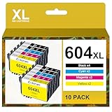 Coloran 604XL Multipack Ersatz für Epson 604 Patronen für XP-2205 XP-2200 XP-3200 XP-3205 XP-4200 XP-4205 WF-2910 WF-2930 WF-2935 WF-2950 (10er-Pack)