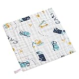 Goxiry 10 Stück Baby Spucktücher, 6 Lagig Saugstark Waschlappen aus 100% Baumwollem 50x20cm, Moltontücher Baby Weich Atmungsaktiv und Saugfähig Mulltücher, Abwischen Abdecken von Neugeborenen