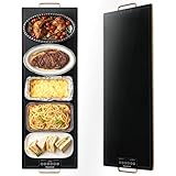 Heromind Wärmeplatte 100x35 cm, 450W Elektrische Warmhalteplatte, Touch-Bedienung, Für Großküchen & Catering, Langlebiges Design