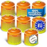 Jungle Monkey Aufkleber + EliCocamp Sichere Propan-Butan Gaskartusche 500g [8 Stk] Made in Europe I Gas Kartusche mit Sicherheitsventil gegen Gasaustritt I Universal Schraubkartusche mit 7/16'-Gewinde