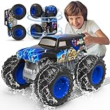 Monstertruck, Ferngesteuerter Monstertruck Ferngesteuert mit Licht, 360°Drehung Monster Truck, Aufrechtes Gehen, Gehen auf dem Kopf, 1:16 2,4GHz Amphibienfahrzeug Ferngesteuertes Auto ab 4 6 8 Jahre