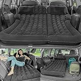 awolsrgiop Auto Matratze, 170 x 120 cm SUV Matratze Auto Luftmatratzen für Reisen Camping Outdoor Aktivitäten, Abziehbar Aufblasbare Matratze mit 2 Kissen und Pumpe, Schwarz