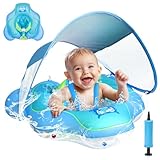 BNEHHOV Schwimmring Baby mit Sonnendach Abnehmbarem Sonnendach Schwimmsitz Kleinkinder Schwimmhilfe für Kleinkinder Baby Float Aufblasbare Schwimmreifen UPF 50+ für aufblasbarer Kinder ab 3-36 Monate