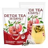 56-Tage Detox-Tee Kur – Natural Kräutermischung mit Oolong & Pfirsich – Stoffwechsel Anregen, Körper Entlasten