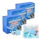 Waschmaschinenreiniger, Washing Machine Cleaner, Waschmaschinenreiniger Extra Stark Waschmaschinen Reiniger Entkalker für Tiefenreinigung (12, 3PCS)