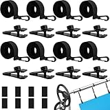 Pool Aufroller Aufrollvorrichtung - Haltebänder - 8-er Set Befestigungsbänder und Klammern-Zubehörteile für fahrbares Aufrollsystem - Fahrbar Solarfolie für Pool-Planen,Abdeckungen