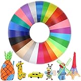 3D Stift Filament PLA, je 5M 3D Pen 1.75mm Packung mit 25 verschiedenen Farben 3D-Drucker Filament Nachfüllpackung Total length 125M