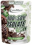 IronMaxx 100 % Sojaprotein Isolate Vegan Protein Pulver wasserlöslich, Geschmack Schokolade, 500g Beutel (1er Pack)