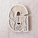 5 große Holzbuchstaben für Wand- Heimdekoration zum Bemalen Basteln kreativer Namensschilder (G, One Size)