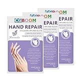 Handmasken, 3 Paar feuchtigkeitsspendende Handschuhe, Peeling-Handmasken, pflegende, weiche Handpflege, für trockene und rissige Hände (Classic)