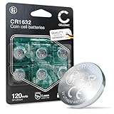 CELLONIC CR1632 Knopfzellen-Batterien Lithium kompatibel mit Autoschlüssel, LED-Geräte, Fahrradcomputer - x6-Pack