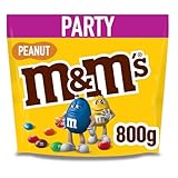 M&M’s Peanut Großpackung Schokolade, Schokolinsen mit Erdnusskern und bunter Zuckerhülle, 1 x 800 kg