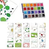 Streysisl Fingerfarbe für Kleinkinder, waschbare Stempelkissen – Zeichenzubehör für Kinder, Kleinkinder, Schule, Klassenzimmer, Basteln, Zuhause, Töpferei, Dekoration, Baby-Party