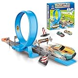 Ahuuen Spielzeug Auto Rennstrecke | Rennstrecke für und Kinder - Sicheres Kletter Spielzeug Für Zuhause Reisen Geburtstag Drinnen Draussen Aktivität