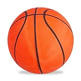 Relaxdays Basketball, griffige Oberfläche, für drinnen & draußen, Ventil, Gummi, Training, Jugendliche, Größe 7, orange, 1 Stück