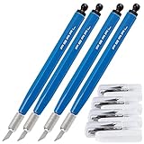 PEARL Papierschneider-Messer: 4er-Set Skalpelle mit 80 Klingen (Bastel-Messer, Skalpellset)