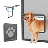 NAMSAN Haustierklappe Hundeklappe Katzenklapp für Fliegengitter mit Magnet Geschlossen