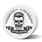 FUNAN Tattoo Butter Aftercare Cream, Tattoo Care Balm für Vor, Während, Nach Tattoo Prozess, Sichere, Natürliche Tattoo Aftercare Cream– 2 oz