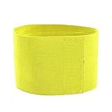 Demeras Fußball Armbinde Fußballkapitäne Armbinde 5 Farben Armband für Erwachsene Jugendkapitäne Geeignet für Fußballfußball(Gelb)