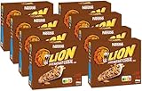 NESTLÉ LION Breakfast Cereal Bar, knuspriger Frühstücksriegel mit Karamell & Milchschokolade und 32% Vollkorn als leckerer Snack, 8er Pack (à 4 x 25g)