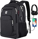 marcello Laptop Rucksack mit USB-Ladeanschluss Herren Damen für Arbeit Schule Schulrucksack für Jungen Teenager mit Laptopfach & Anti Diebstahl Tasche
