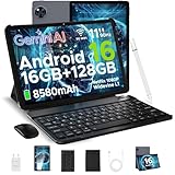 DOOGEE U11 Android 16 AI Tablet 11 Zoll, 16GB+128GB (2TB TF) Gaming Tablets, T7200 Octa Core, 8580mAh, Gemini AI, WiFi 5, 90Hz Display, 13MP+5MP, Tablet mit Tastatur, Maus,Stift,Hülle und Schutzfolie