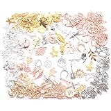 YIEUR 150 Stück Charms Anhänger, mini Metall Anhänger Gemischte Schmuckanhänger, Vintage Anhänger Aesthetic Accessoires zum DIY Schmuck Handwerk