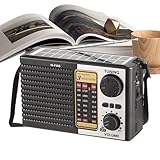 Survival-Radio für den Außenbereich | Survival-Radio für den Außenbereich mit Solarversorgung, AM/FM-Empfänger mit Taschenlampe und kabelloser Verbindung für Jugendliche, Erwachsene, Familie, Wandern