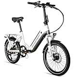 Bergsteiger London 20 Zoll E-Bike Klapprad mit 250 Watt Motor, Scheibenbremsen, Aluminium Ebike für Damen & Herren, Farbdisplay, Elektrofahrrad mit 7 Gang-Schaltung