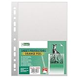 D.RECT Prospekthüllen A4 Genarbt – 45 Mikron – 100 Stück – Dokumentenhüllen mit Universallochung – Sichttaschen zum Ordnen & Archivieren – Klarsichthüllen für Ringordner