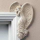 Engelsflügel Türrahmen Dekoration aus Harz,Klein Engelsflügel Wand-skulptur,Vintage Stil Shabby Chic Engelfiguren,3D Kreative Vintage Engelsflügel Türecke Ornament,Türrahmen-Deko Engel (Rechts)